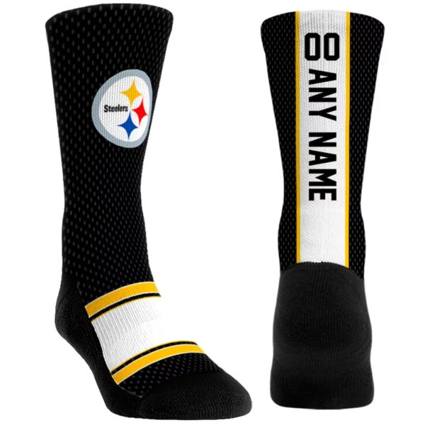 Pittsburgh Steelers Custom Jersey Crew Socks